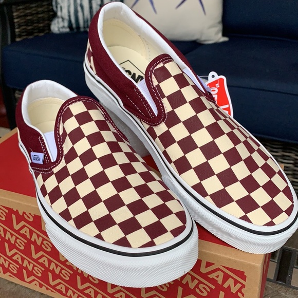 VANS CLASSIC SLIP ON CHECKERBOARD PRTRY/TRWHT WMNS - Picture 9 of 16